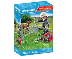 PLAYMOBIL ACTION HEROES - POMPIER AVEC FAON À SAUVER #71467